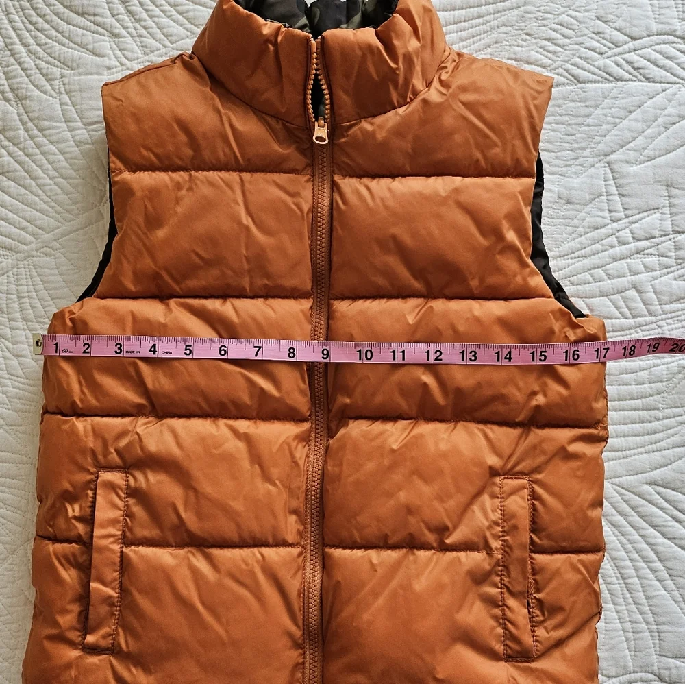 Gymboree Reversible Camo And Orange Puffer Vest Youth Size M 7/8